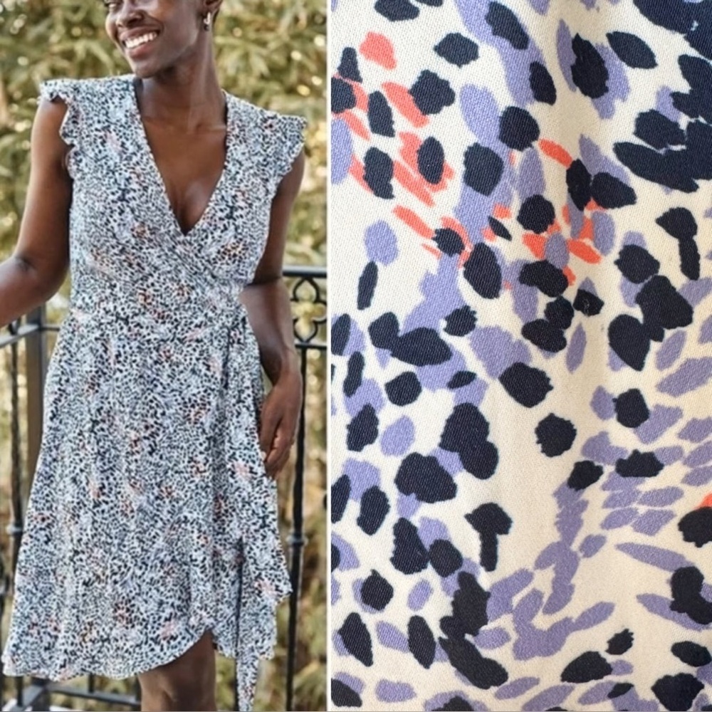 NWT Summersalt Beach Cover-Up to Brunch Wrap Dress in Lavender Fields print XS - Picture 2 of 7